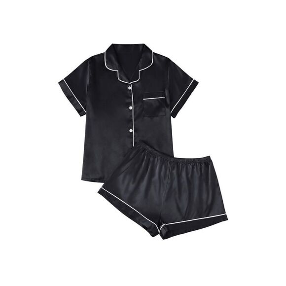 Matching silk satin pajama set - Picture 2 of 6